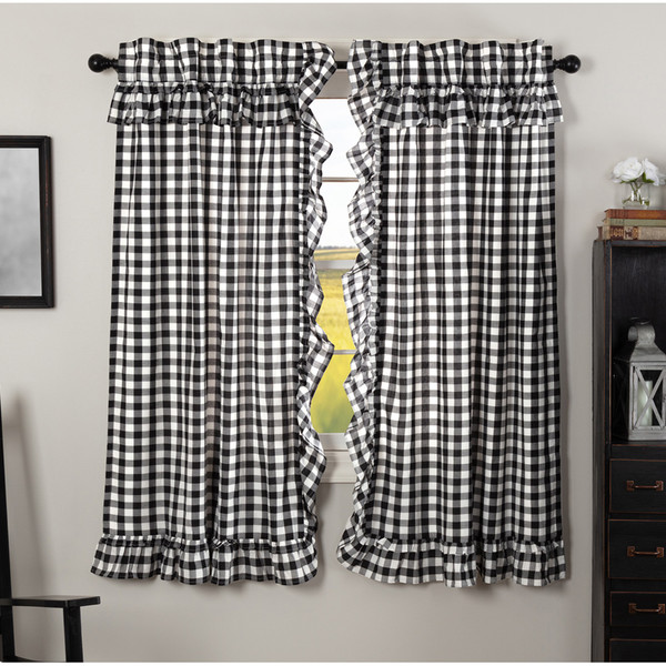 Annie Buffalo Black Check Ruffled Short Panel Set - Thumbnail 2