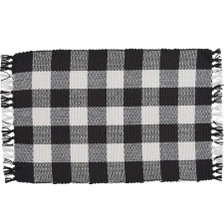 Wicklow Yarn Placemat Set - Black and Cream