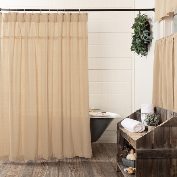 Burlap Vintage Shower Curtain