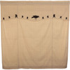 Kettle Grove Shower Curtain with Attached Valance Flat