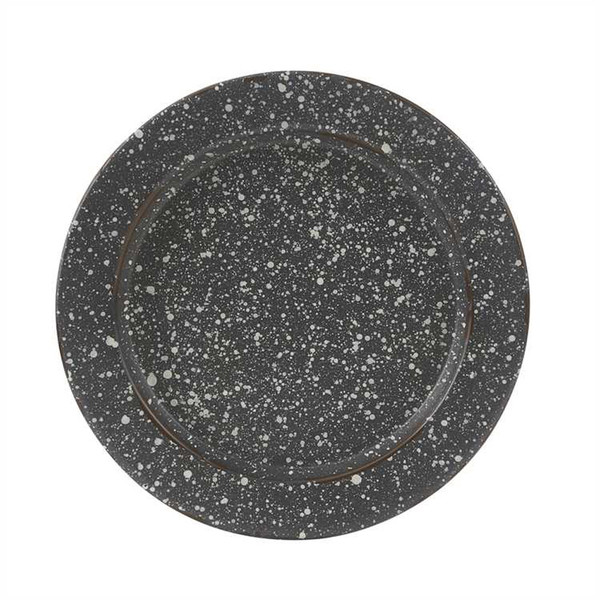 Granite Enamelware Salad Plate Set- Gray