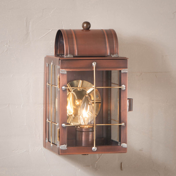 Small Wall Lantern in Antique Copper