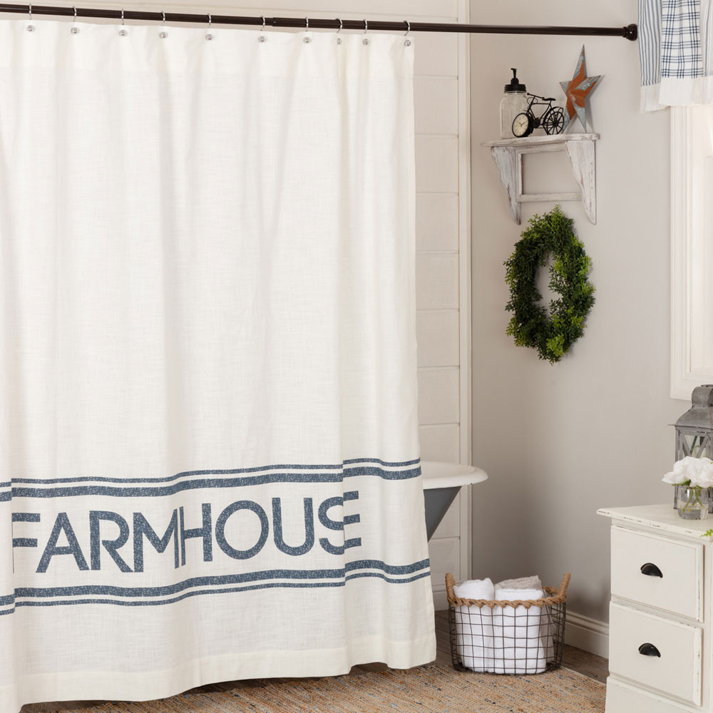 farmhouse style shower curtain