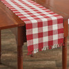 Wicklow Yarn Table Runner - Red and Cream