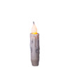 4" Gray Battery Operated Taper Candle with Timer