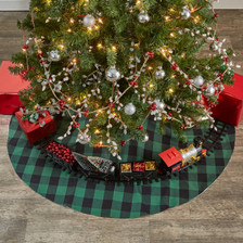 Wicklow Check Tree Skirt 52" - Forest