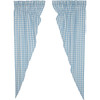 Annie Buffalo Blue Check Long Prairie Curtain Set