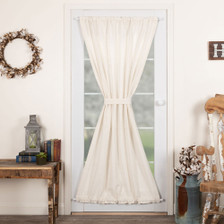 Burlap Antique White Door Panel Curtain