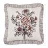 Florette Floral Bouquet Ruffled Pillow 18" x 18"