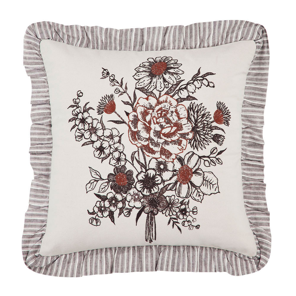 VHC Brands Florette Floral Bouquet Pillow - Thumbnail 4