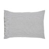 Sawyer Mill Black Standard Ruffled Ticking Stripe Pillowcase Set