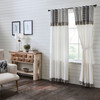 Sawyer Mill Black Panel with Attached Patchwork Valance Set