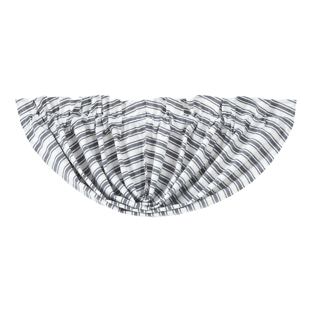 Sawyer Mill Black Ticking Stripe Balloon Valance