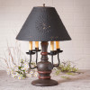 Cedar Creek Table Lamp in Espresso with Salem Brick
