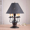 Cedar Creek Table Lamp in Sturbridge Black w/ Red Stripe