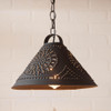 Hitchcock Punched Tin Shade Light in Black