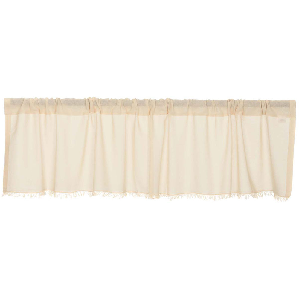 tobacco cloth Tobacco Cloth Natural Valance Fringed by VHC Brands