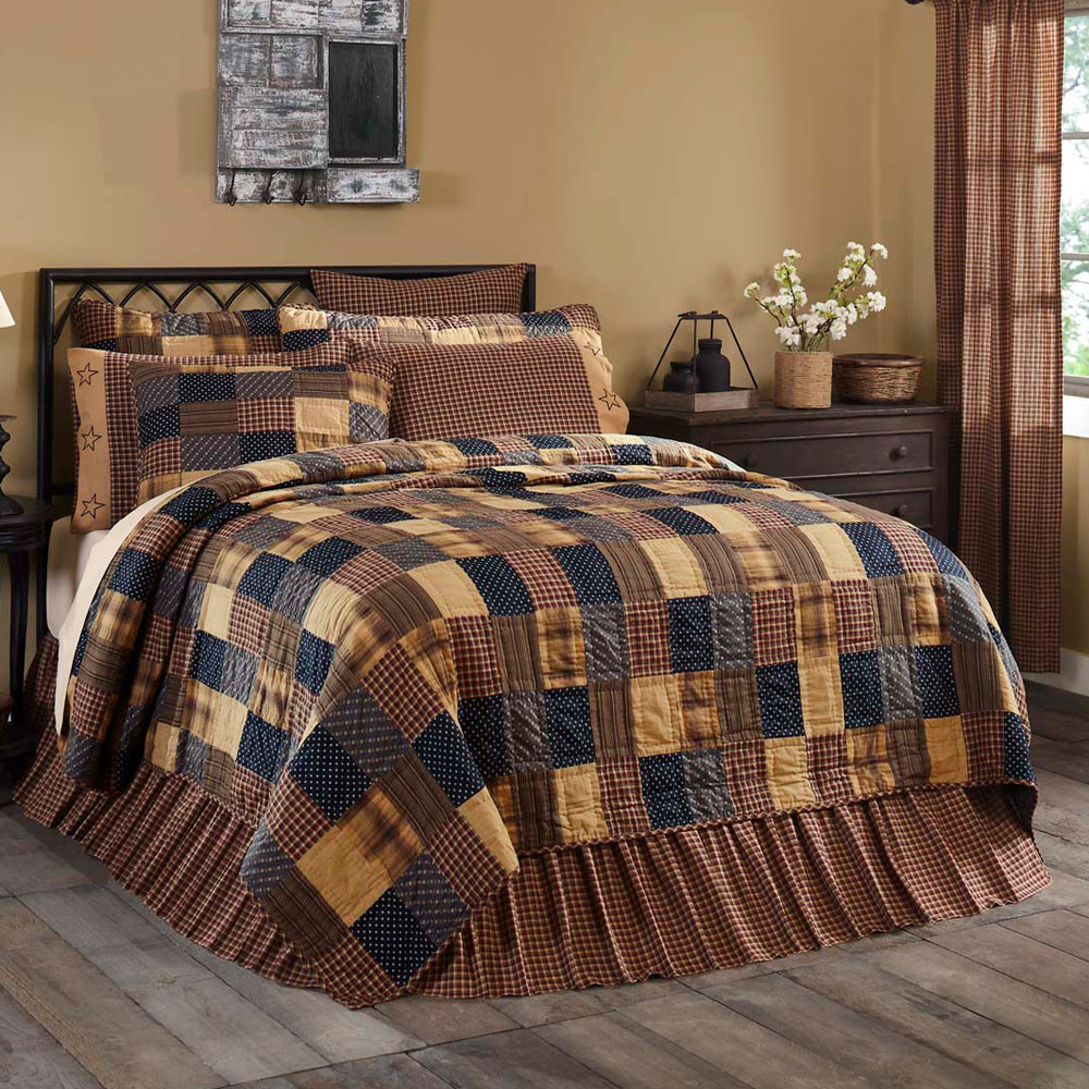 Patriotic Patch Twin Quilt by VHC Brands