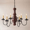 Maple Glenn 6-arm Chandelier in Americana Colors - Plantation Red