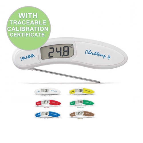 Hanna Checktemp 4 HACCP Food Thermometer With Traceable Calibration Certificate
