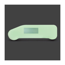 Thermapen Classic in glow‑in‑the‑dark translucent silicone boot, front view.