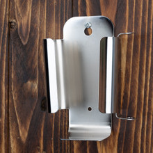 Stainless steel wall bracket fixed to the wall