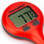 Close up of ThermaStick® Pocket Thermometer front view with large LCD display and two buttons
