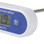 Close up of max min button on T-shaped thermometer