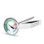 Barista milk frothing thermometer with 45 mm dial and 130 mm stainless steel stem