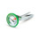 Close up of green thermometer option showing temperature analogue