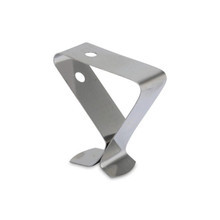 Front view of stainless steel probe clip