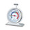 Stainless steel fridge/freezer thermometer with Ø50 mm dial and colour-coded zones.