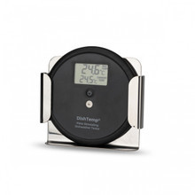 DishTemp® Stainless Steel Wall Bracket with screws and thermometer