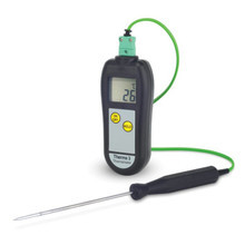 ETI Therma 3 Industrial Thermometer handheld with probe attached