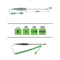 KS08 - K Type Ex-High Temperature Surface Probe 210mm x 12mm | Thermometer Point