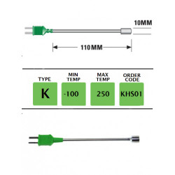 KHS01- K Type Plug Mounted Surface Probe (Band) 110mm x 10mm | Thermometer Point