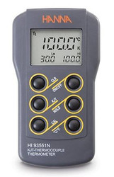 Hanna HI93551N Single Channel K, J, T-Type Thermocouple Thermometer | Thermometer Point