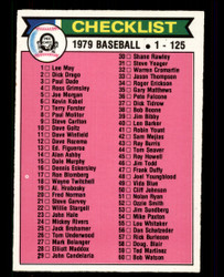 1979 CHECKLIST OPC #121 O PEE CHEE #2524