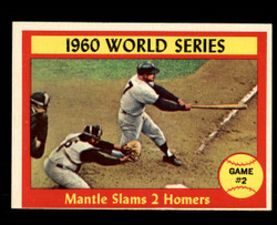 1961 WORLD SERIES GAME 2 TOPPS #307 MICKEY MANTLE SLAMS 2 HOMERS NM/NMMT #2602