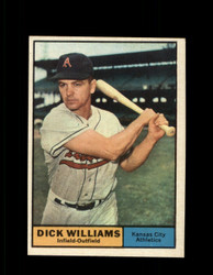 1961 DICK WILLIAMS TOPPS #8 ATHLETICS EX-EXMT #6846