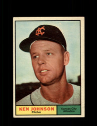 1961 KEN JOHNSON TOPPS #24 ATHLETICS EX #6905