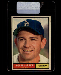 1961 NORM LARKER TOPPS #130 DODGERS EX #7262