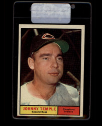 1961 JOHNNY TEMPLE TOPPS #155 INDIANS EXMT/NM *7359