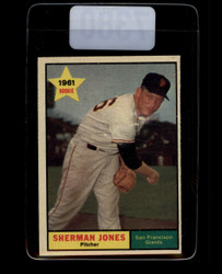 1961 SHERMAN JONES TOPPS #161 GIANTS NM *7380