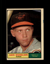 1961 DAVE NICHOLSON TOPPS #182 ORIOLES EX *7460