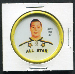 1962-63 GLENN HALL #49 SHIRRIFF/SALADA COINS ALL STAR *5362