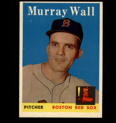 1958 MURRAY WALL TOPPS #410 RED SOX NM *2488