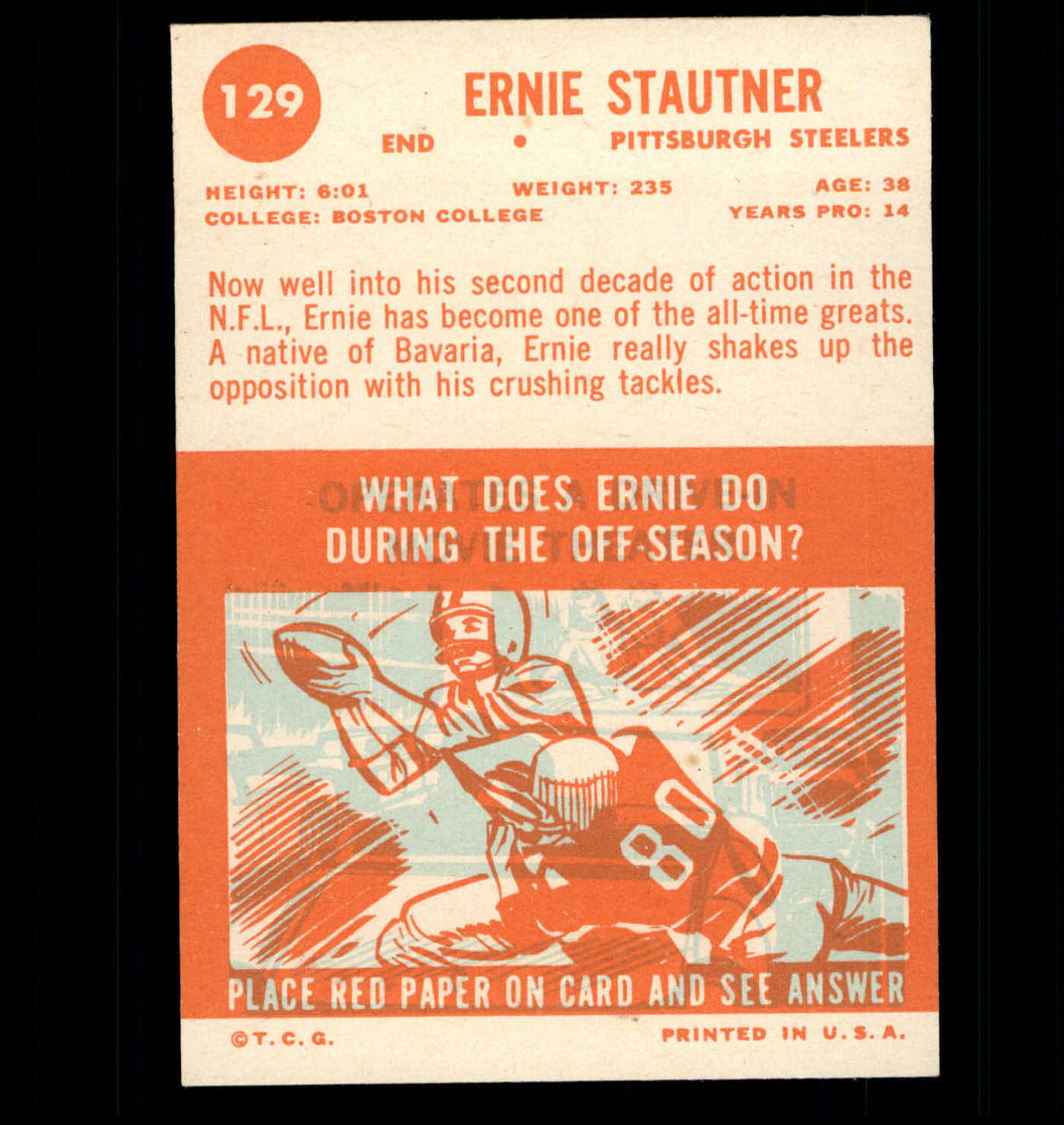 1955 Bowman Ernie Stautner