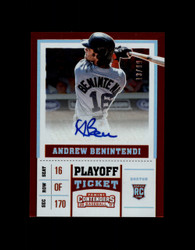2017 ANDREW BENINTENDI PLAYOFF CONTENDERS TICKET #/99 RED SOX AUTO *R1001