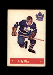 1957 RUDY MIGAY PARKHURST #6 MAPLE LEAFS GOOD *4386